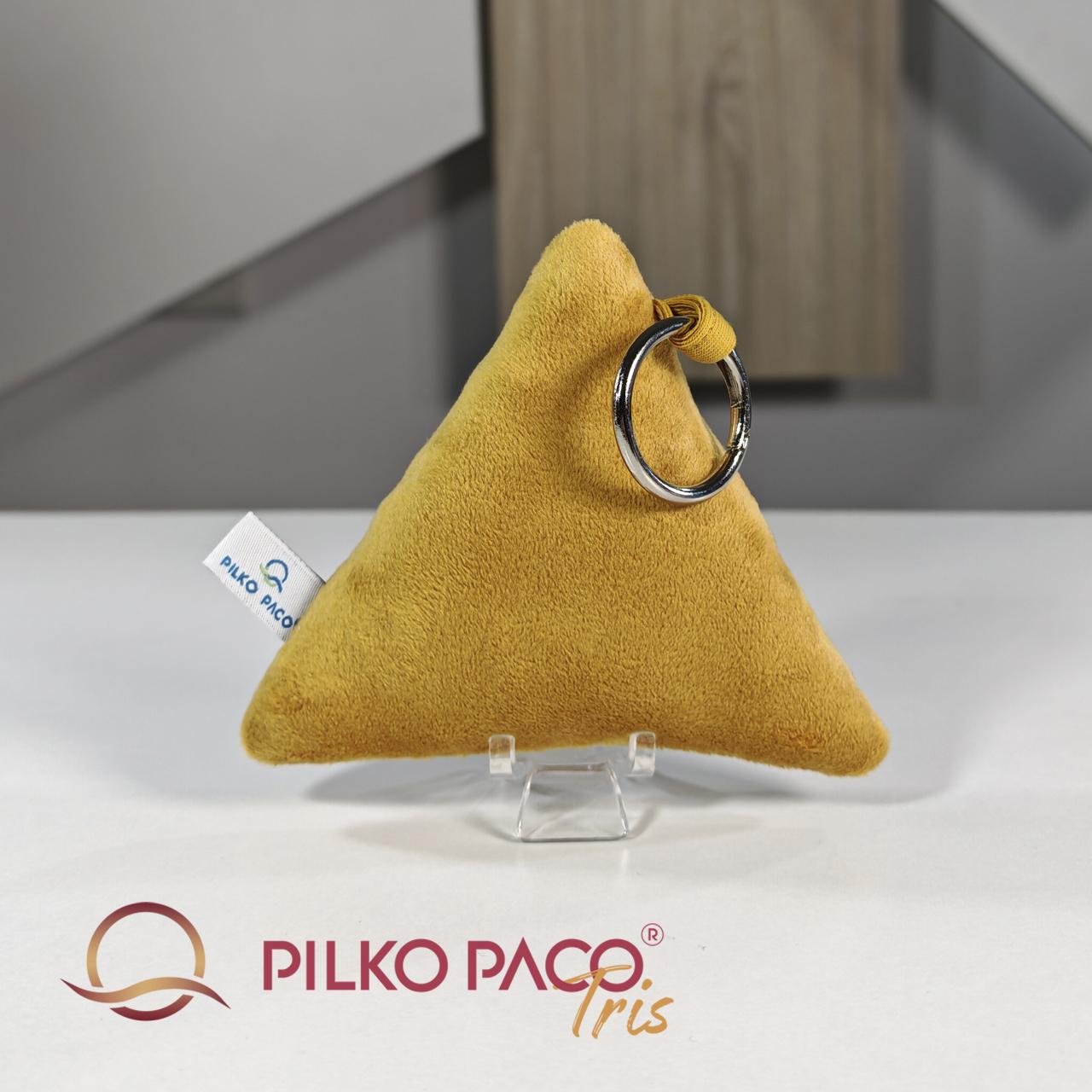Triángulo Tris Velour Dorado