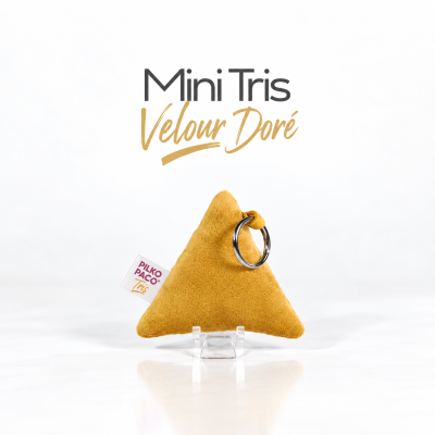 Mini Tris Velour Dorado
